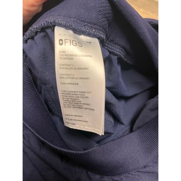 FIGS Maternity Navy Jogger Scrub Pants Zamora L/P Petite Large Stretch Nurse - Picture 6 of 11